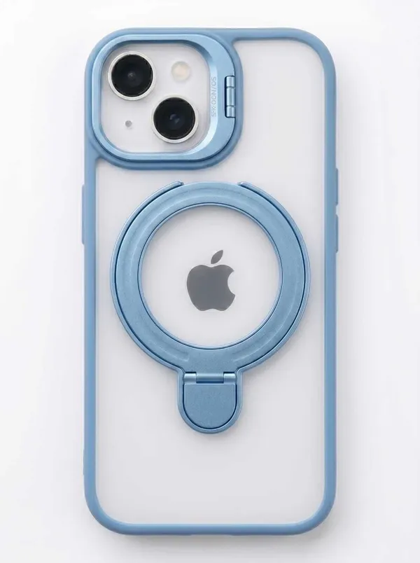 CASELIN_Back_Cover_for_Apple_iPhone_13_(Blue,_Ring_Case,_Metal,_Pack_of:_1)