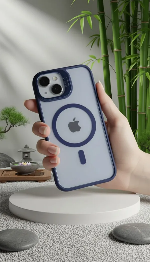 CASELIN_Back_Cover_for_Apple_iPhone_14_Plus_(Blue,_Ring_Case,_Metal,_Pack_of:_1)