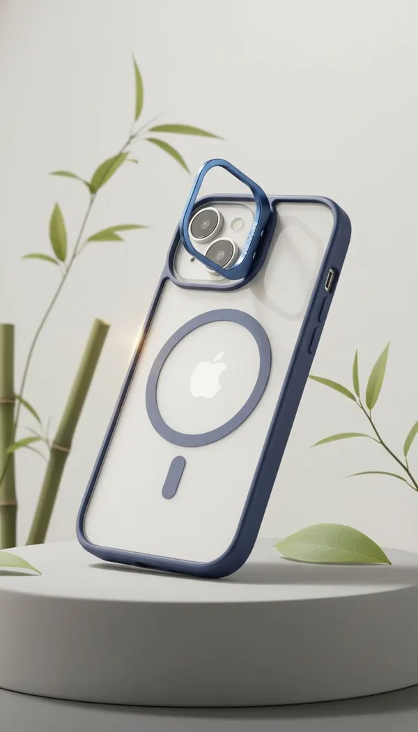 CASELIN_Back_Cover_for_Apple_iPhone_14_Plus_(Blue,_Ring_Case,_Metal,_Pack_of:_1)