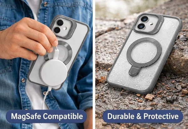 CASELIN_Back_Cover_for_Apple_iPhone_16_(Grey,_Ring_Case,_Metal,_Pack_of:_1)