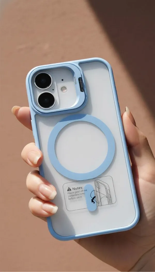 CASELIN_Back_Cover_for_Apple_iPhone_16_(Blue,_Ring_Case,_Metal,_Pack_of:_1)