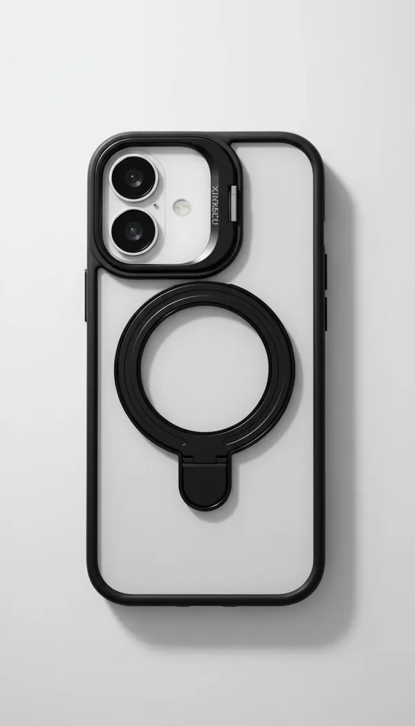 CASELIN_Back_Cover_for_Apple_iPhone_17_(Black,_Ring_Case,_Metal,_Pack_of:_1)
