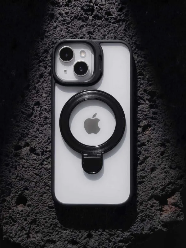 CASELIN_Back_Cover_for_Apple_iPhone_14_(Black,_Ring_Case,_Metal,_Pack_of:_1)