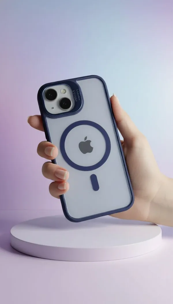 CASELIN_Back_Cover_for_Apple_iPhone_15_Plus_(Blue,_Ring_Case,_Metal,_Pack_of:_1)