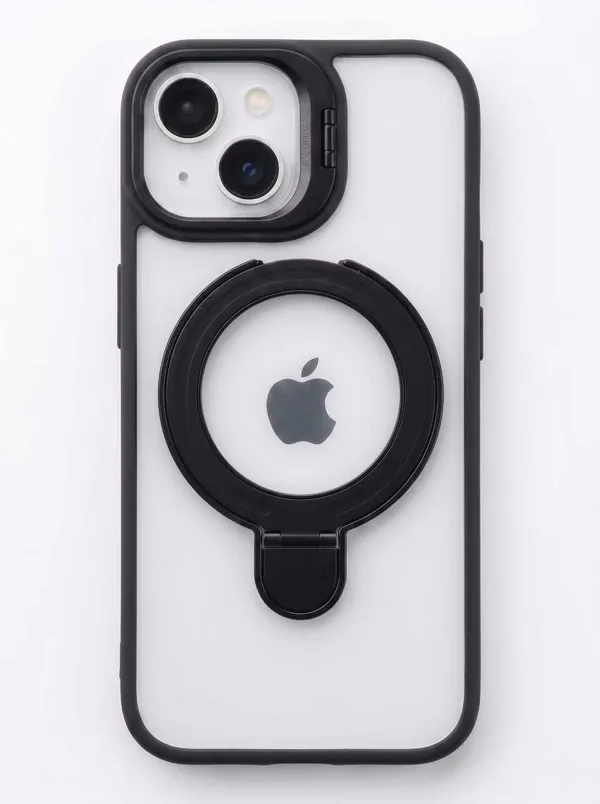 CASELIN_Back_Cover_for_Apple_iPhone_13_(Black,_Ring_Case,_Metal,_Pack_of:_1)