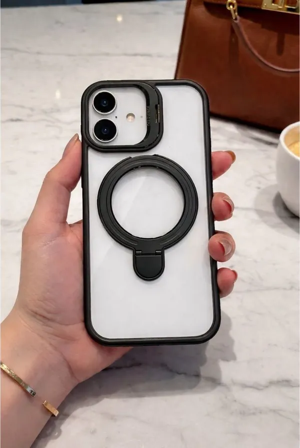 CASELIN_Back_Cover_for_Apple_iPhone_16_(Black,_Ring_Case,_Metal,_Pack_of:_1)