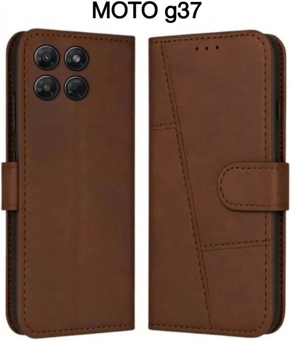 Flip_Cover_for_MOTO_G37_(Brown,_Magnetic_Case,_Leather,_Pack_of:_1)