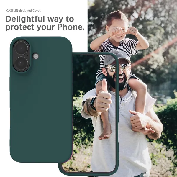 Premium_Silicone_Phone_Case_for_iPhone_16_Plus_-_Dark_Green