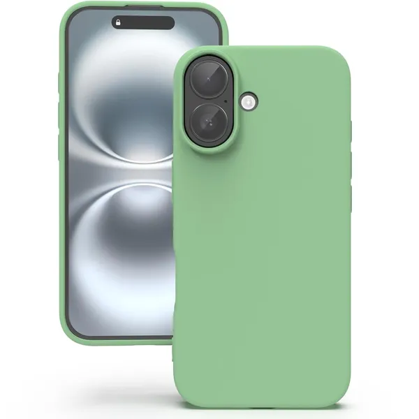 Premium_Silicone_Phone_Case_for_iPhone_16_Plus_-_Mint_Green