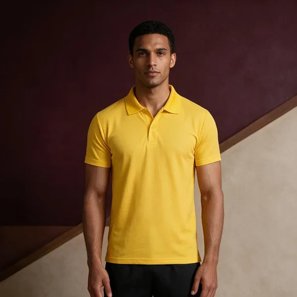Yellow_Regular_Fit_Polo_T_Shirt_For_Men