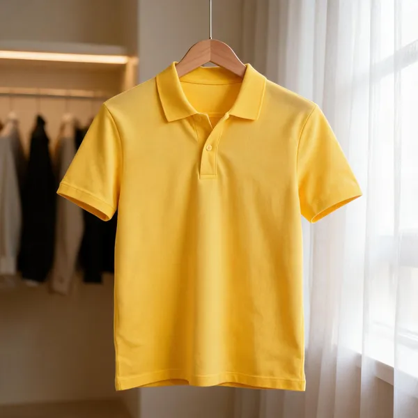 Yellow_Regular_Fit_Polo_T_Shirt_For_Men
