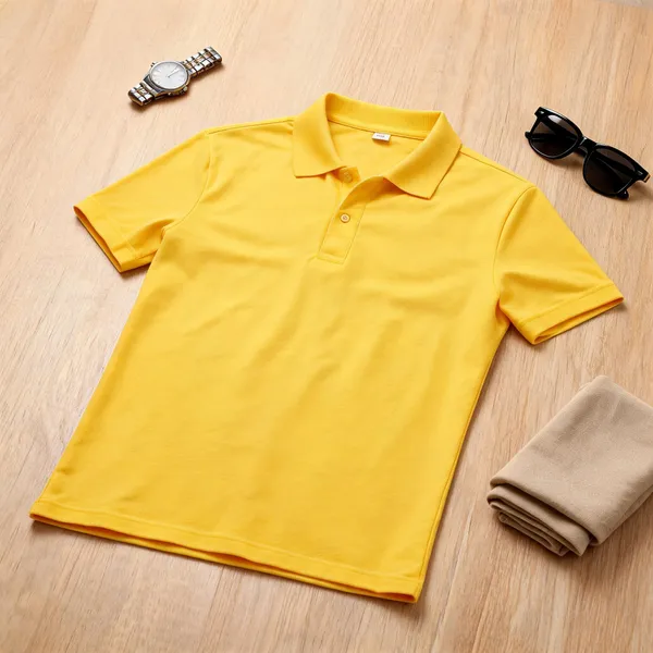 Yellow_Regular_Fit_Polo_T_Shirt_For_Men