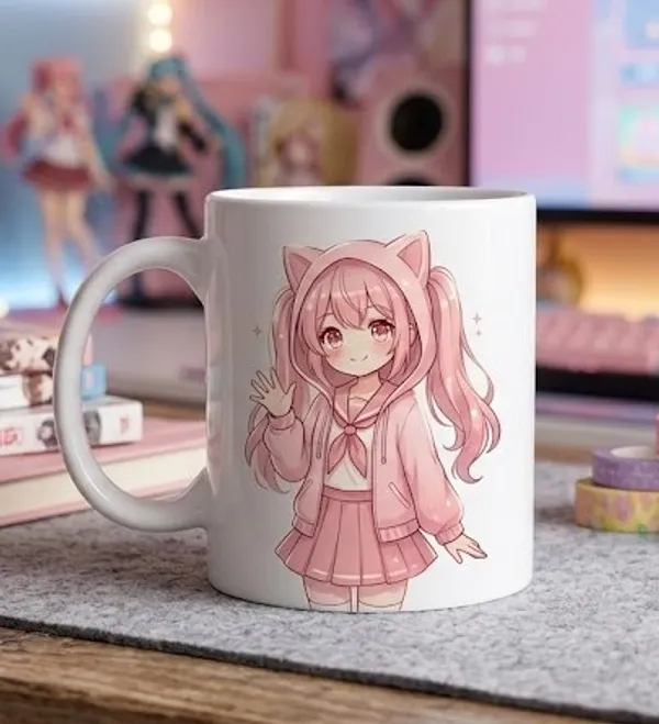 White_Anime_Print_Customizable_Ceramic_Mug