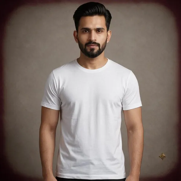 White_Regular_Fit_Crew_Neck_T_Shirt_For_Men