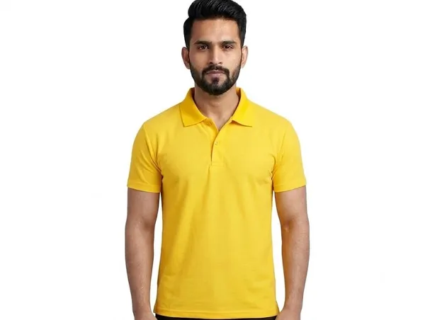 Yellow_Regular_Fit_Polo_T-Shirt_For_Men