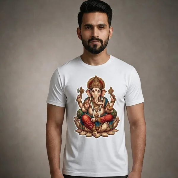 White_Printed_T_Shirt_For_Men
