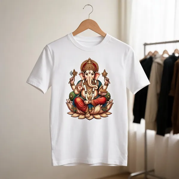 White_Printed_T_Shirt_For_Men