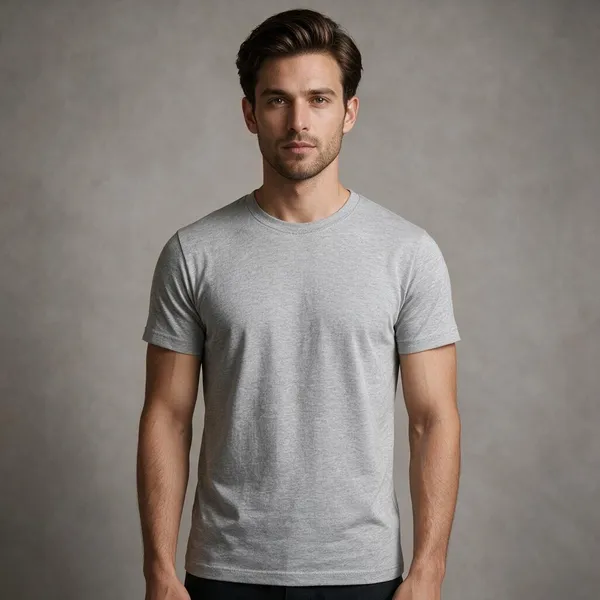 Gray_Regular_Fit_Crew_Neck_T_Shirt_For_Men