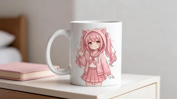 White_Anime_Print_Customizable_Ceramic_Mug