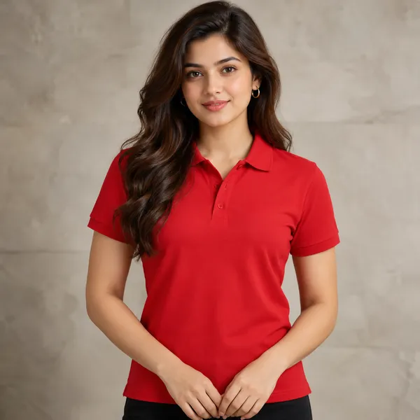 Red_Regular_Fit_Polo_T_Shirt_For_Women
