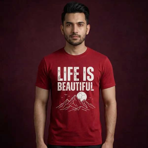 Red_Crew_Neck_Printed_T_Shirt_For_Men