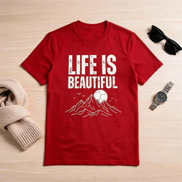 Red_Crew_Neck_Printed_T_Shirt_For_Men