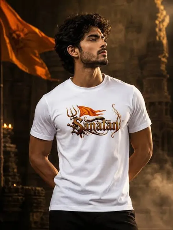 White_Crew_Neck_Printed_T_Shirt_For_Men