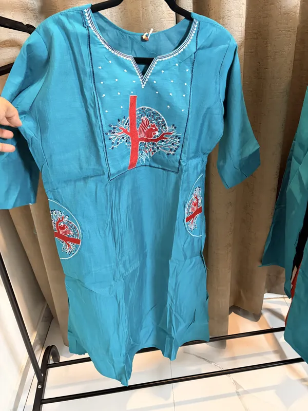 Blue_Cotton_Straight_Kurti_for_Women