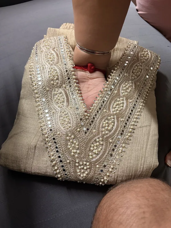 Beige_Embellished_Straight_Kurta_For_Women