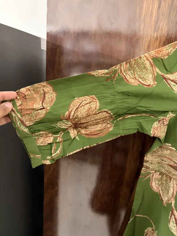 Green_Floral_Print_Flared_Dress_for_Women