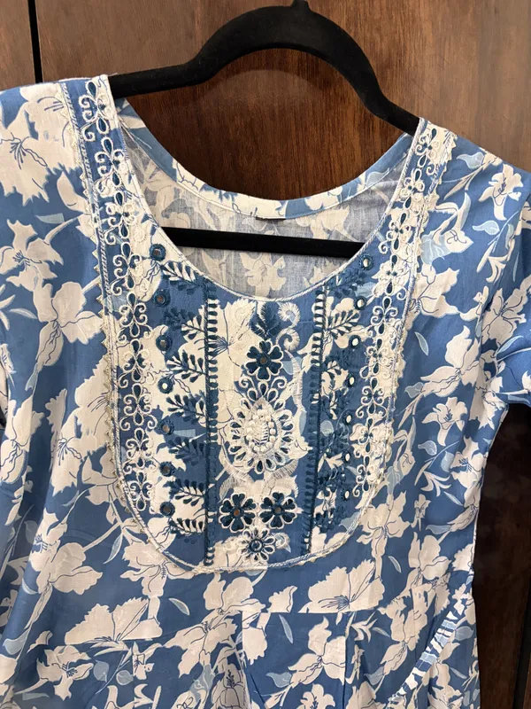 Blue_Printed_A-Line_Dress_for_Women