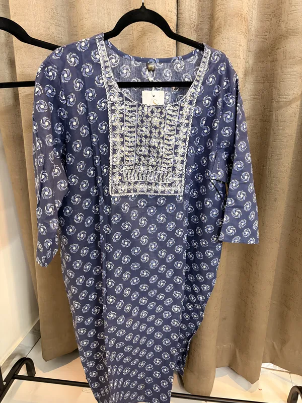 Blue_Printed_Kurta_Pant_Set_for_Women