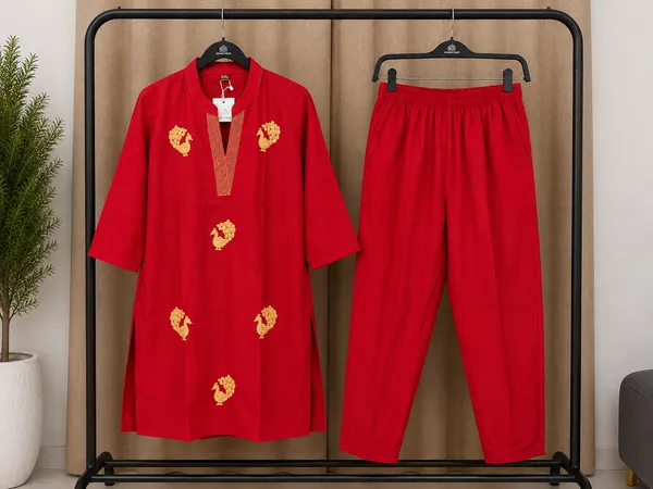 Red_Embroidered_Straight_Kurta_for_Women
