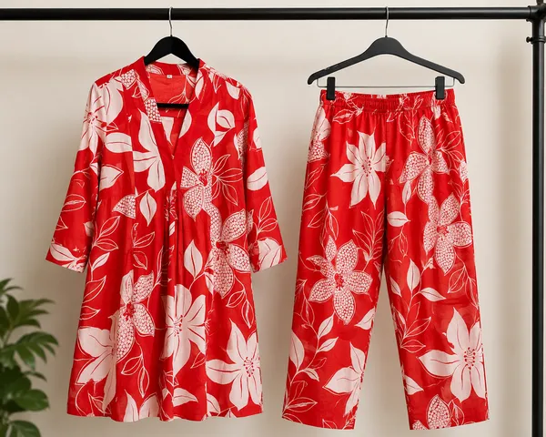 Red_Floral_Printed_Kurta_Pant_Set_for_Women