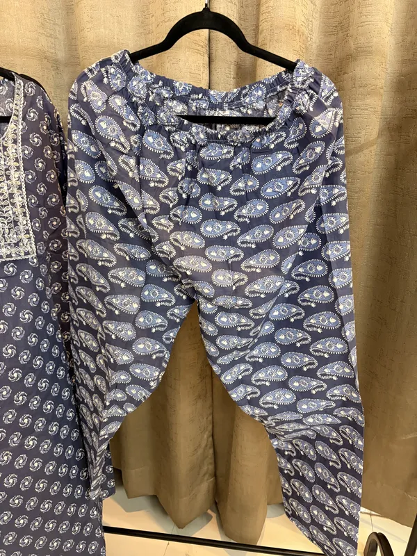 Blue_Printed_Kurta_Pant_Set_for_Women