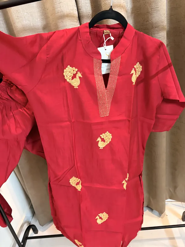 Red_Embroidered_Straight_Kurta_for_Women