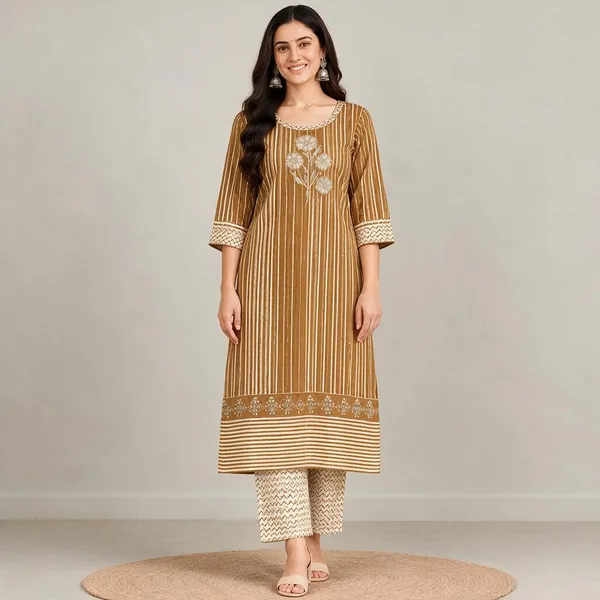 Brown_Cotton_Printed_Unstitched_Suit_Material_For_Women