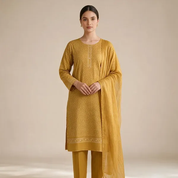 Mustard_Cotton_Straight_Embroidered_Kurta_Set_For_Women
