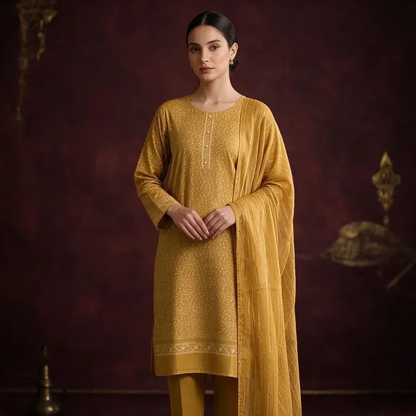 Mustard_Cotton_Straight_Embroidered_Kurta_Set_For_Women