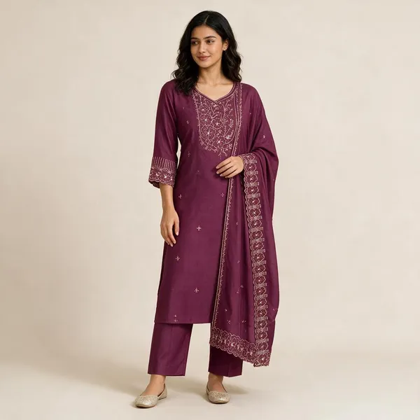 Purple_Cotton_Blend_Straight_Embroidered_Kurta_Set_For_Women