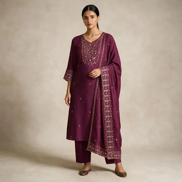 Purple_Cotton_Blend_Straight_Embroidered_Kurta_Set_For_Women
