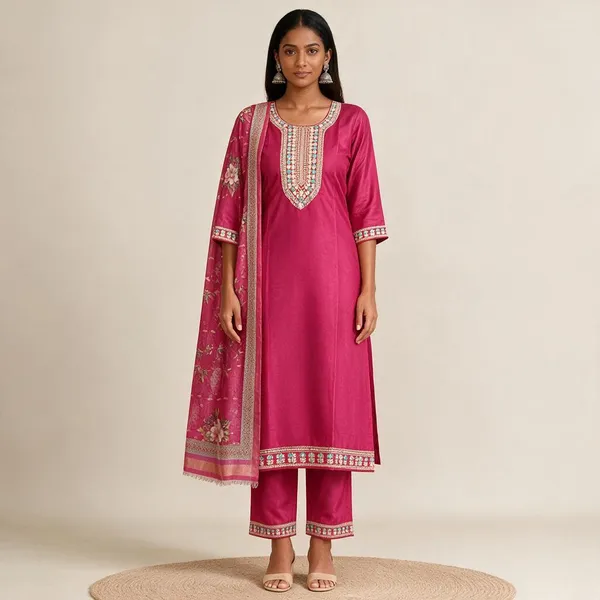 Pink_Roman_Glass_Embellished_Ethnic_Kurta_Set_For_Women