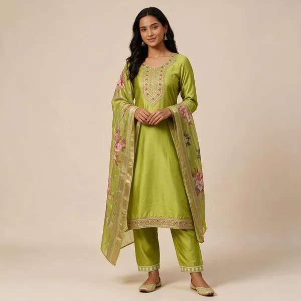 Green_Roman_Glass_Embroidered_Kurta_Set_For_Women