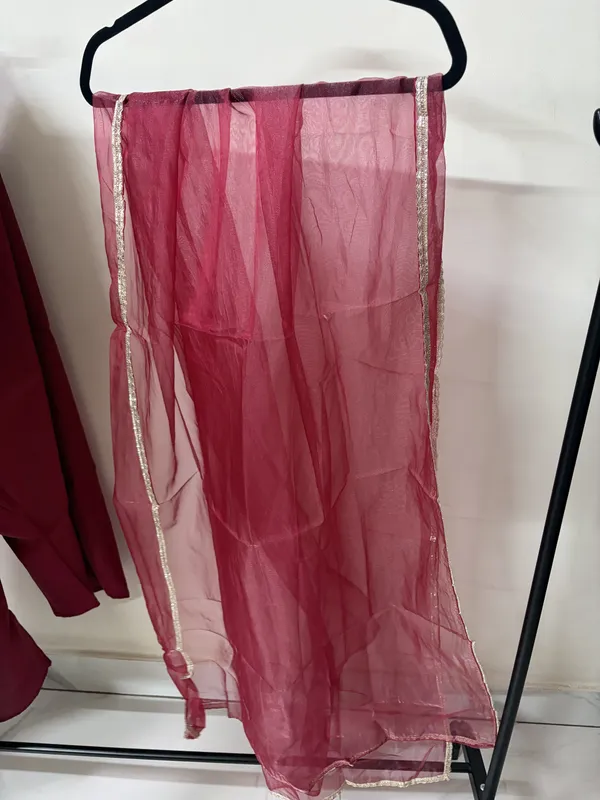 Wine_Satin_Embroidered_Kurta_for_Women