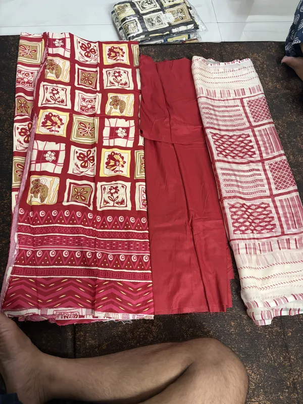 Red_Printed_Unstitched_Suit_Material_for_Women