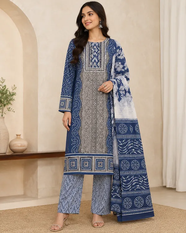 Blue_Printed_Straight_Kurta_Set_For_Women