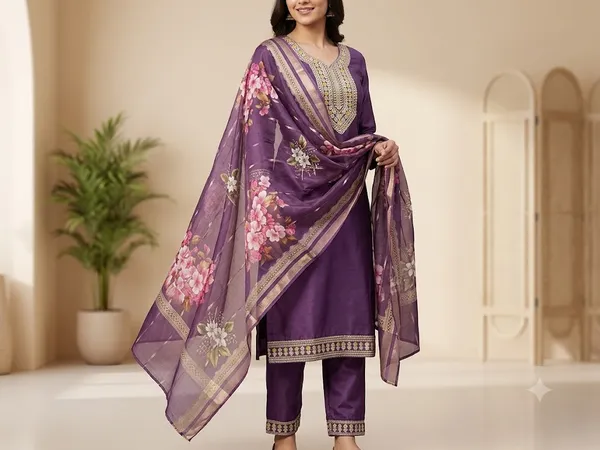 Purple_Roman_Glass_Embellished_Ethnic_Kurta_Set_For_Women