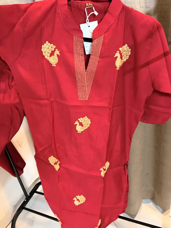 Red_Embroidered_Straight_Kurta_for_Women