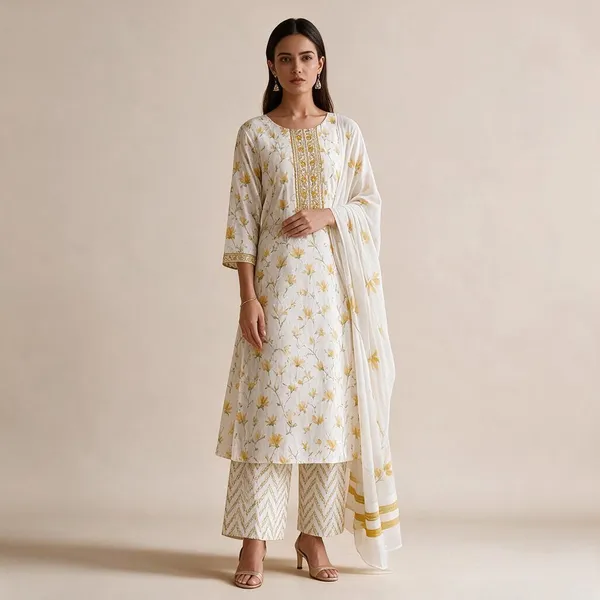 Ivory_Cotton_Straight_Floral_Unstitched_Print_Kurta_Set_For_Women