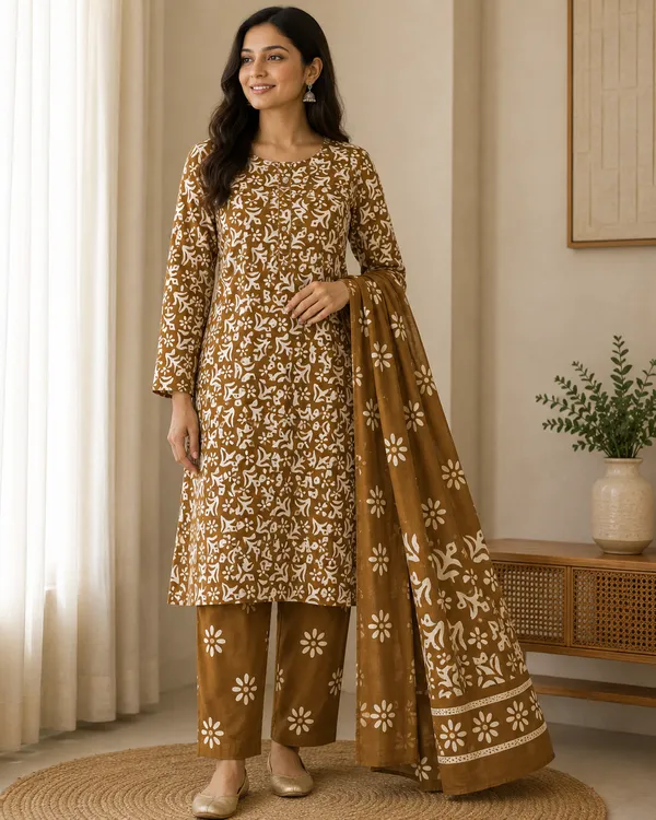 Brown_Printed_Straight_Kurta_Set_for_Women